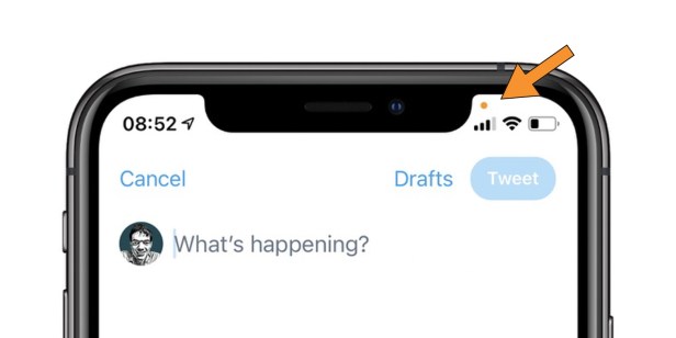 orange-status-dot-ios-14-Smartphonegreece