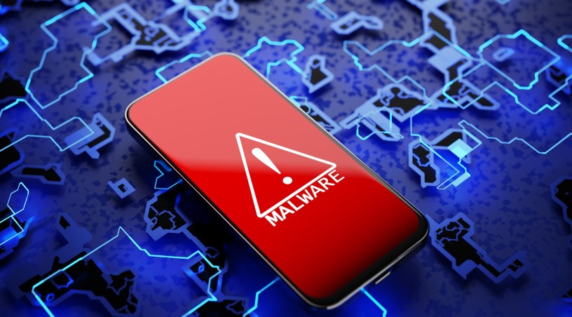 smartphone malware concept. 3d render.